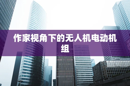 作家视角下的无人机电动机组