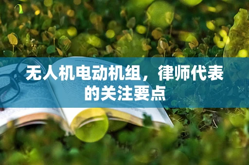 无人机电动机组，律师代表的关注要点