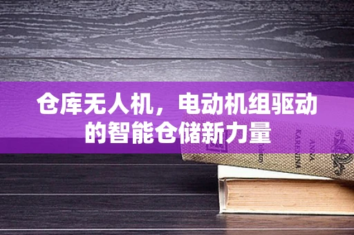 仓库无人机，电动机组驱动的智能仓储新力量