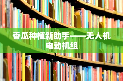 香瓜种植新助手——无人机电动机组