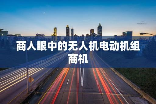 商人眼中的无人机电动机组商机