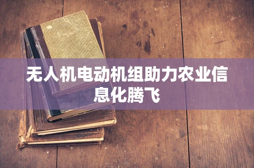 无人机电动机组助力农业信息化腾飞