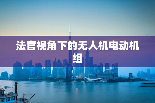 法官视角下的无人机电动机组