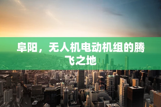 阜阳，无人机电动机组的腾飞之地