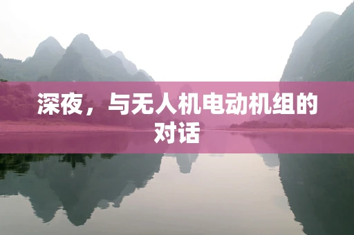 深夜，与无人机电动机组的对话