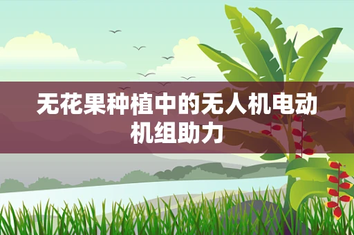 无花果种植中的无人机电动机组助力