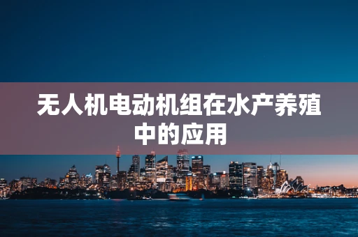 无人机电动机组在水产养殖中的应用