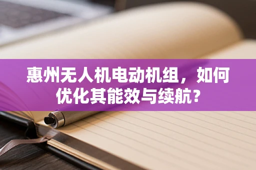 惠州无人机电动机组，如何优化其能效与续航？