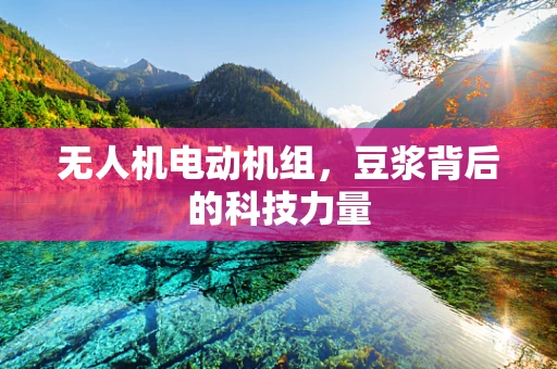 无人机电动机组，豆浆背后的科技力量