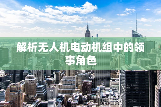 解析无人机电动机组中的领事角色