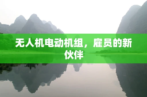 无人机电动机组，雇员的新伙伴