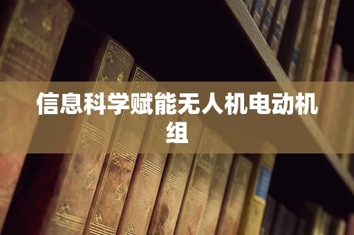 信息科学赋能无人机电动机组
