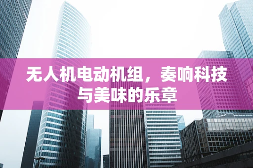 无人机电动机组，奏响科技与美味的乐章