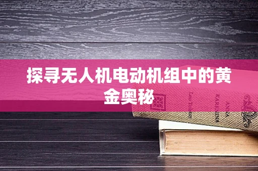 探寻无人机电动机组中的黄金奥秘