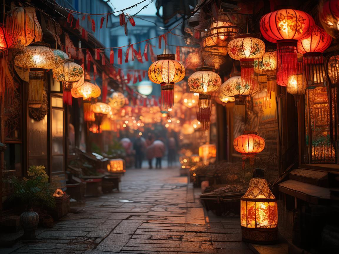 夜市街灯笼，无人机电动机组点亮别样精彩
