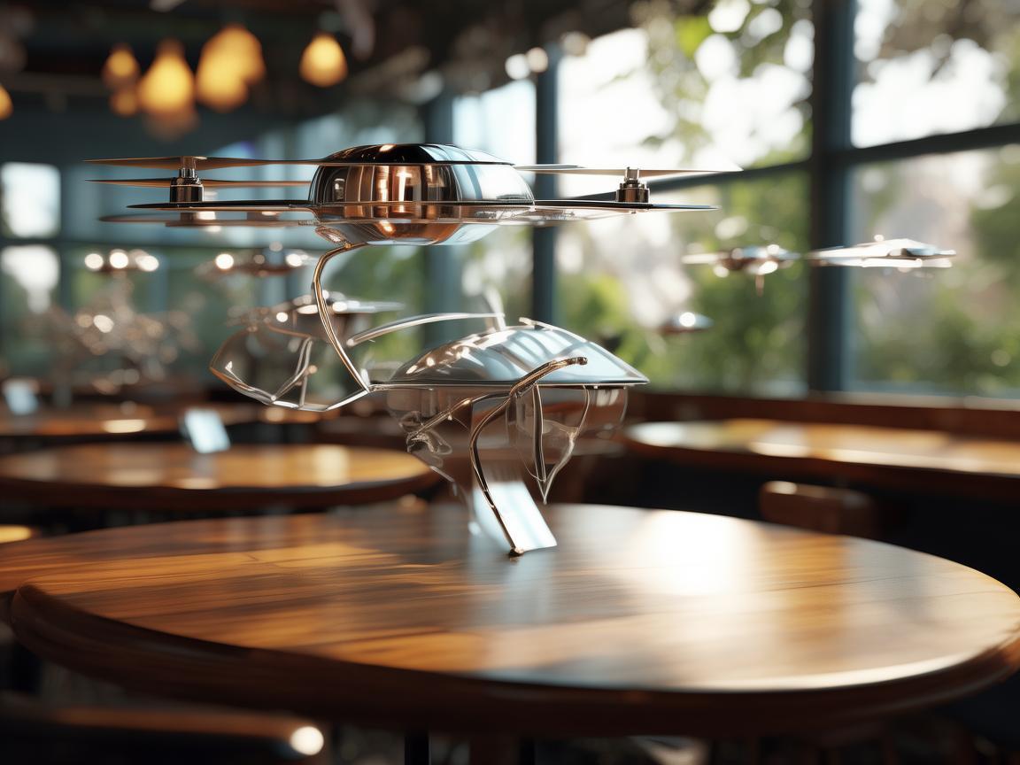 咖啡馆里的无人机电动机组,科技与宁静的奇妙融合 咖啡馆里的无人机电动机组,科技与宁静的奇妙融合