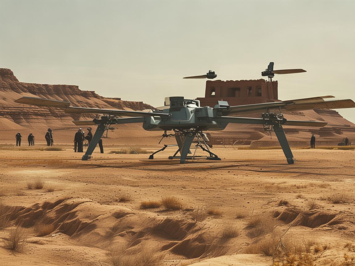 嘉峪关下的无人机电动机组，科技与地域的交融