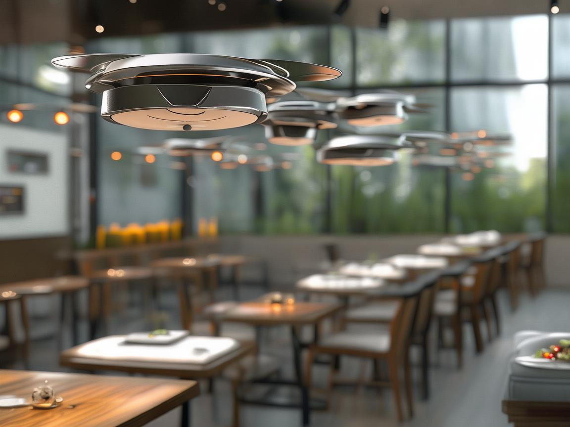 餐厅中的无人机电动机组，智能送餐新力量