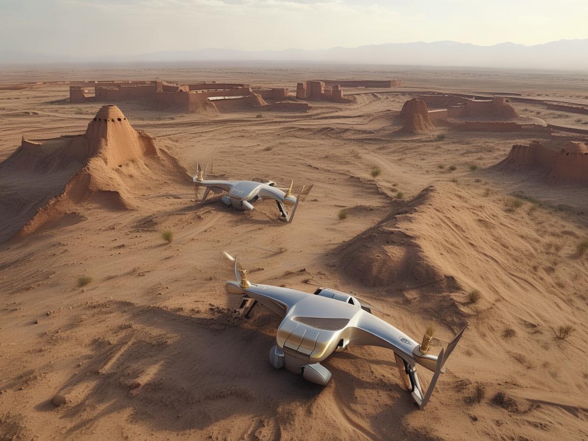 嘉峪关下的无人机电动机组，科技与地域的交融