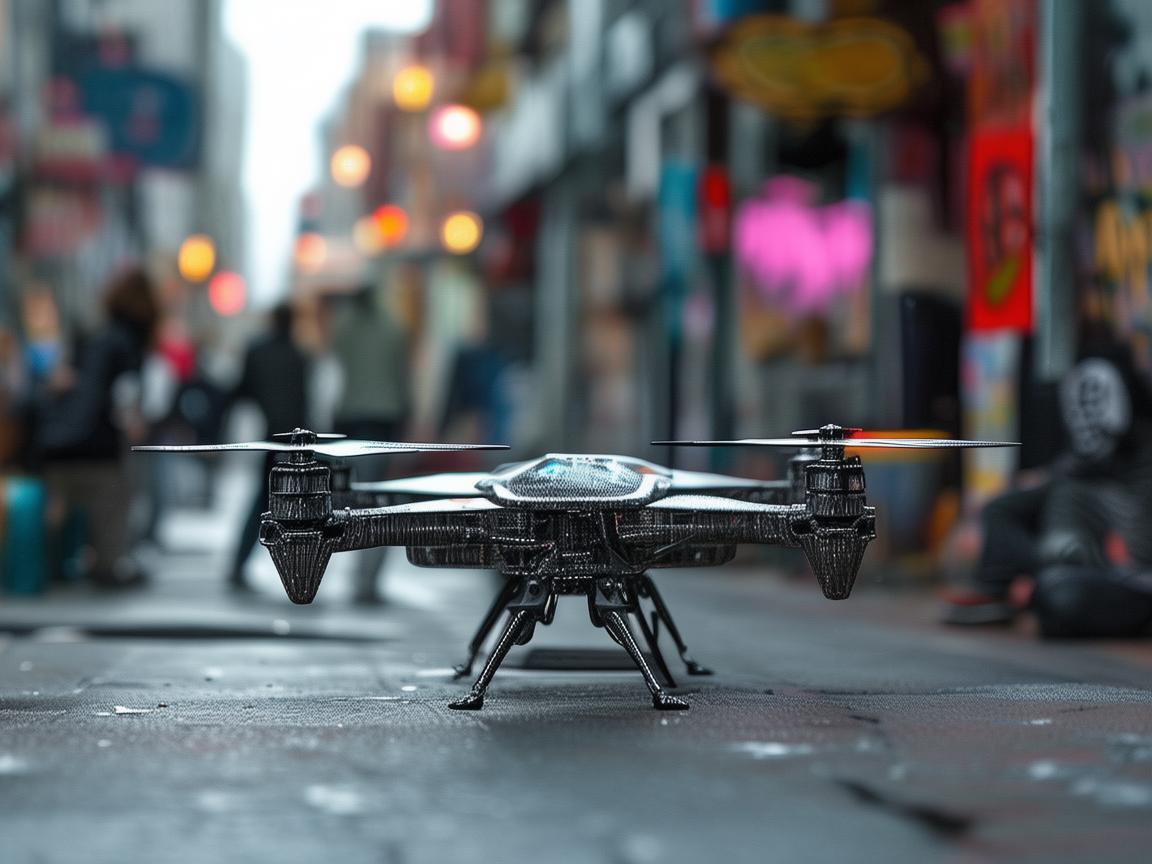 街头表演中的无人机电动机组，科技与艺术的交融