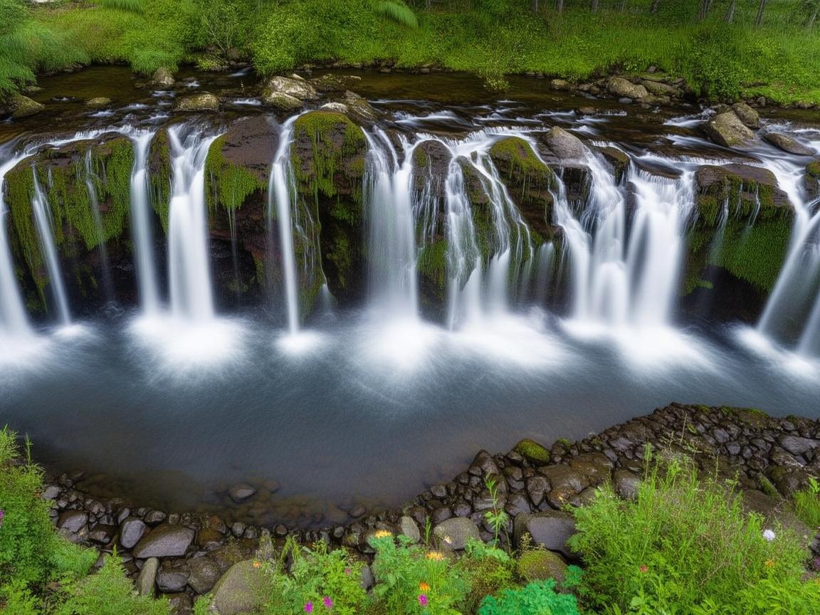 瀑布观瀑台，无人机视角下的电动奇迹