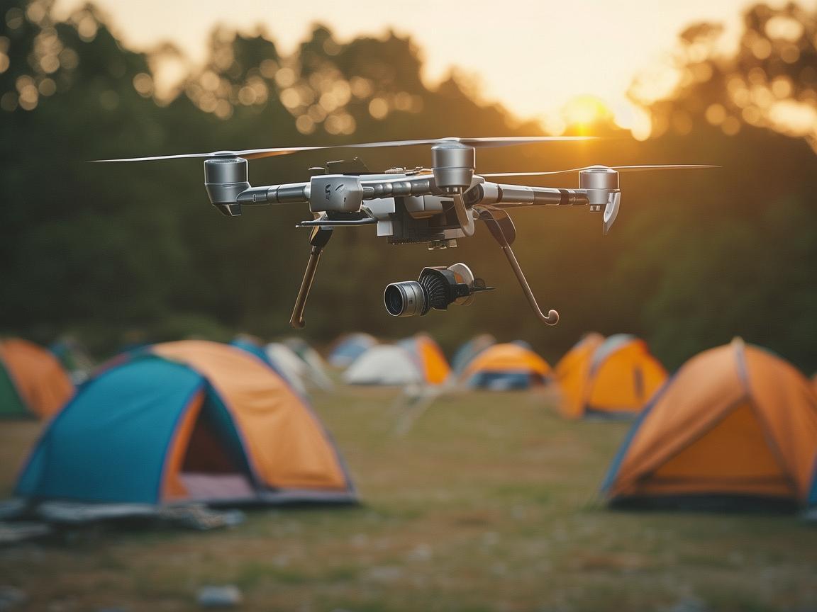 无人机电动机组助力露营地帐篷区监控