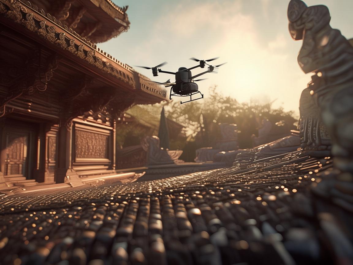 无人机飞檐走壁，助力寺庙别样守护